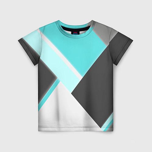 Детская футболка Color black blue / 3D-принт – фото 1