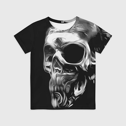 Детская футболка Стилизованный череп / 3D-принт – фото 1