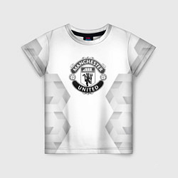Футболка детская Manchester United white poly, цвет: 3D-принт
