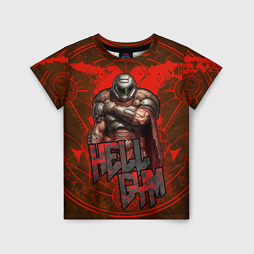 Детская футболка Doom dark ages gym / 3D-принт – фото 1