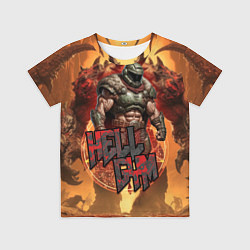 Футболка детская Doom hell gym, цвет: 3D-принт