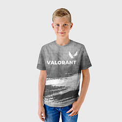 Футболка детская Valorant - grey gradient посередине, цвет: 3D-принт — фото 2