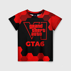 Детская футболка GTA6 - red gradient
