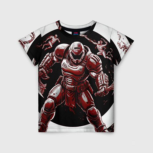 Детская футболка Doom red guardian / 3D-принт – фото 1