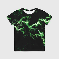 Футболка детская Lightning green glow, цвет: 3D-принт