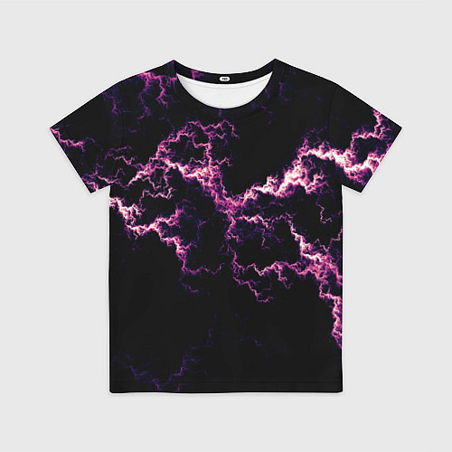Детская футболка Lightning pink glow / 3D-принт – фото 1