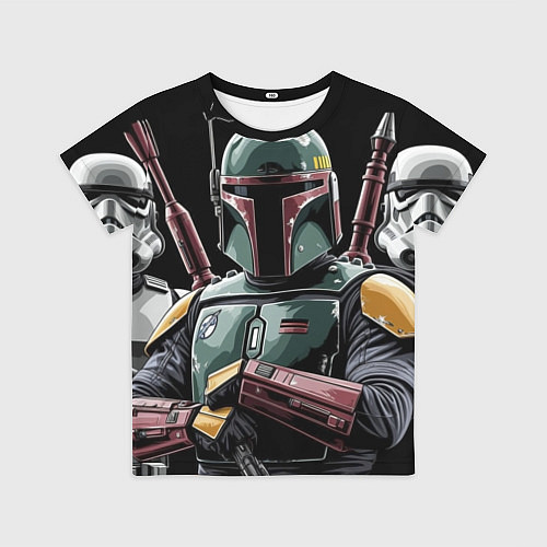 Детская футболка Боба Фетт звездные войны / 3D-принт – фото 1