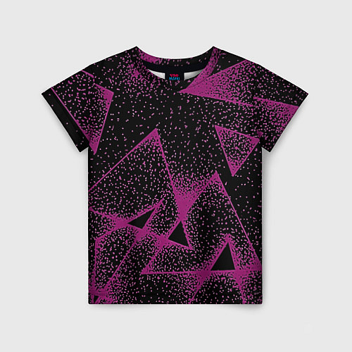 Детская футболка The triangle is pink / 3D-принт – фото 1