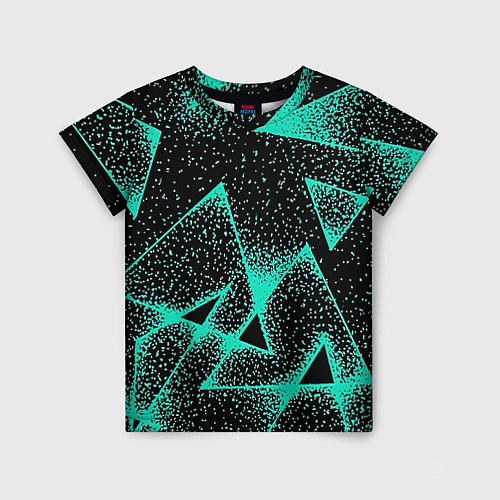 Детская футболка The triangle is light blue / 3D-принт – фото 1