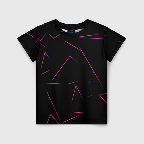 Детская футболка Color pink line / 3D-принт – фото 1