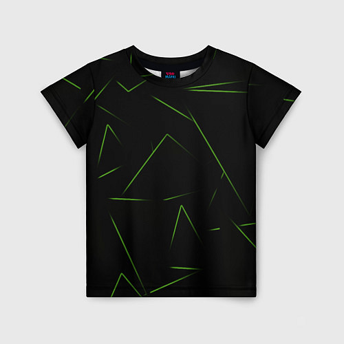 Детская футболка Color green line / 3D-принт – фото 1