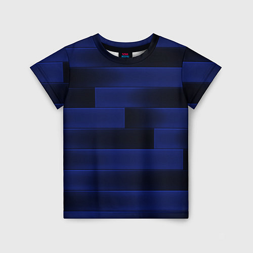 Детская футболка Color blue square / 3D-принт – фото 1