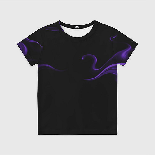 Детская футболка The color purple is an abstraction / 3D-принт – фото 1