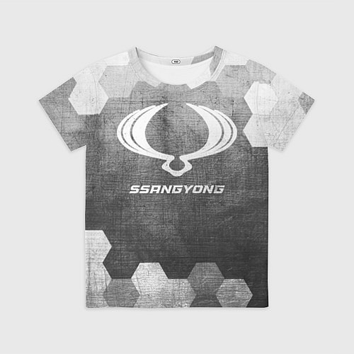 Детская футболка SsangYong - grey gradient / 3D-принт – фото 1