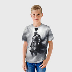 Футболка детская Спартанский воин среди львов, цвет: 3D-принт — фото 2