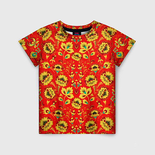 Детская футболка Традиционный русский узор / 3D-принт – фото 1
