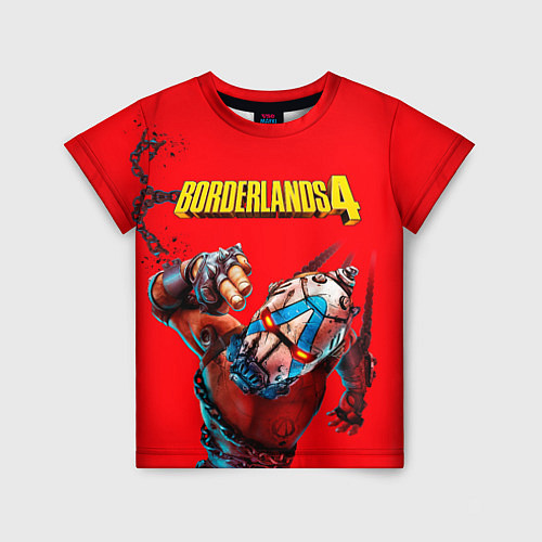 Детская футболка Псих в кандалах Borderlands 4 / 3D-принт – фото 1