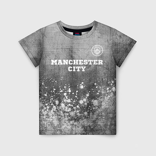 Детская футболка Manchester City - grey gradient посередине / 3D-принт – фото 1