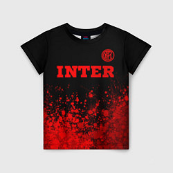 Футболка детская Inter - red gradient посередине, цвет: 3D-принт