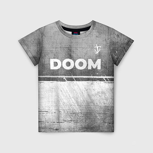 Детская футболка Doom - grey gradient посередине / 3D-принт – фото 1