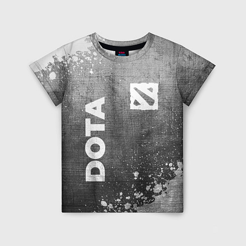 Детская футболка Dota - grey gradient вертикально / 3D-принт – фото 1