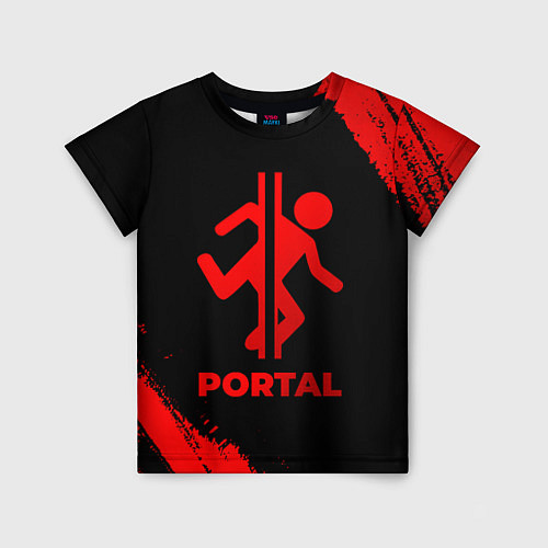 Детская футболка Portal - red gradient / 3D-принт – фото 1