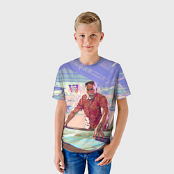 Футболка детская GTA 6 Брайан Хедер, цвет: 3D-принт — фото 2