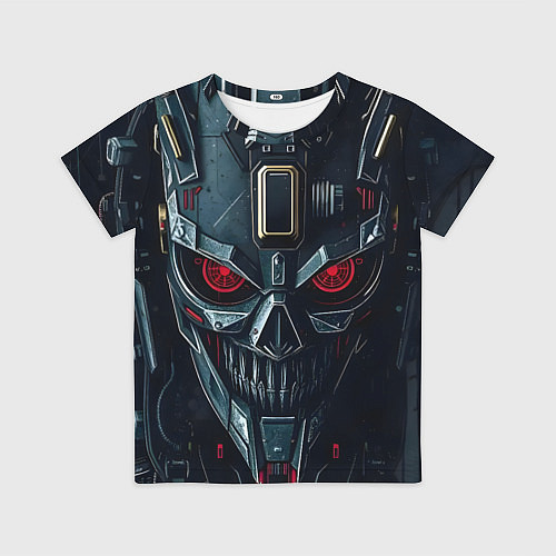 Детская футболка Робот с красными глазами / 3D-принт – фото 1