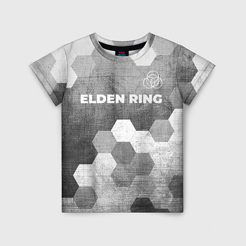 Детская футболка Elden Ring - grey gradient посередине / 3D-принт – фото 1