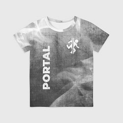 Детская футболка Portal - grey gradient вертикально