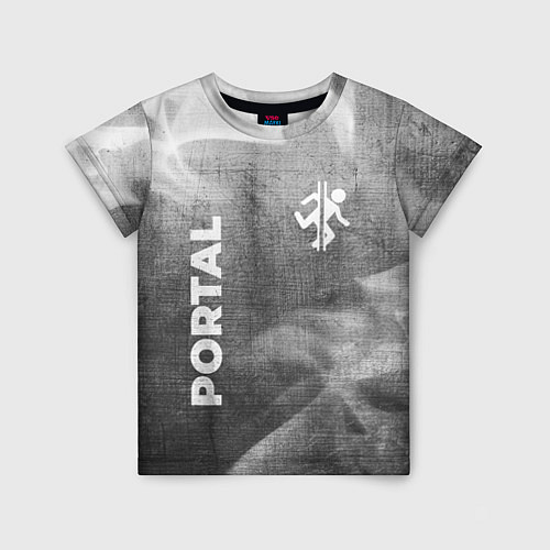 Детская футболка Portal - grey gradient вертикально / 3D-принт – фото 1