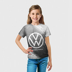 Футболка детская Volkswagen - grey gradient, цвет: 3D-принт — фото 2