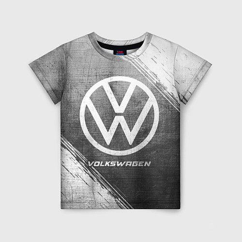 Детская футболка Volkswagen - grey gradient / 3D-принт – фото 1