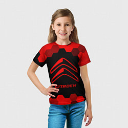 Футболка детская Citroen - red gradient, цвет: 3D-принт — фото 2