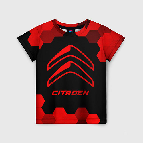 Детская футболка Citroen - red gradient / 3D-принт – фото 1