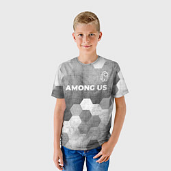 Футболка детская Among Us - grey gradient посередине, цвет: 3D-принт — фото 2