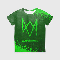 Детская футболка Watch Dogs - green gradient