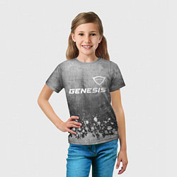 Футболка детская Genesis - grey gradient посередине, цвет: 3D-принт — фото 2