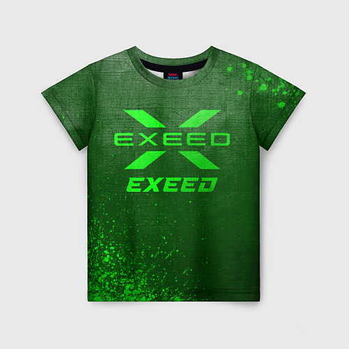 Детская футболка Exeed - green gradient / 3D-принт – фото 1