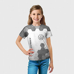 Футболка детская Volkswagen - white gradient вертикально, цвет: 3D-принт — фото 2