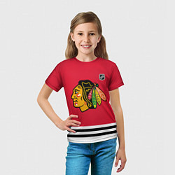 Футболка детская Бобби Халл - Чикаго Блэкхокс, цвет: 3D-принт — фото 2