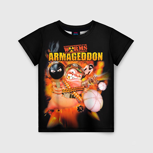 Детская футболка Worms - armageddon / 3D-принт – фото 1