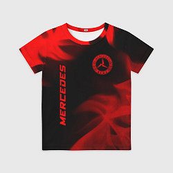 Футболка детская Mercedes - red gradient вертикально, цвет: 3D-принт