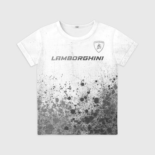 Детская футболка Lamborghini - white gradient посередине / 3D-принт – фото 1