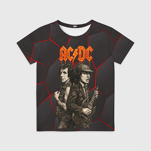 Детская футболка ACDC спинами друг другу / 3D-принт – фото 1