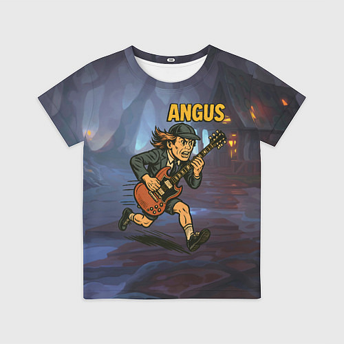 Детская футболка Ангус Янг ACDC / 3D-принт – фото 1