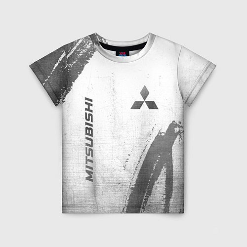 Детская футболка Mitsubishi - white gradient вертикально / 3D-принт – фото 1