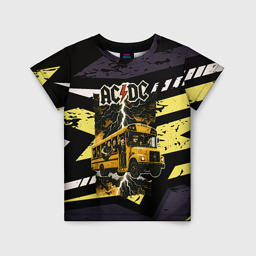 Детская футболка ACDC в автобусе / 3D-принт – фото 1