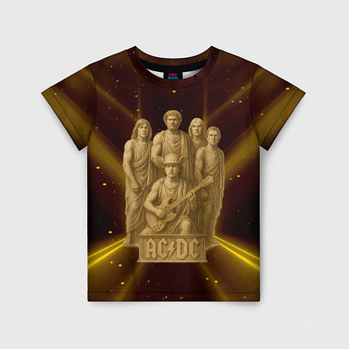 Детская футболка ACDC стиль памятника / 3D-принт – фото 1