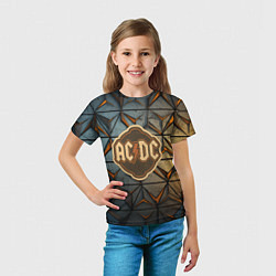 Футболка детская ACDC винтажный логотип, цвет: 3D-принт — фото 2